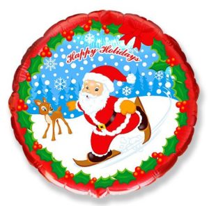 Круг Дед Мороз на лыжах / Skate Santa / 1 шт / (Испания)