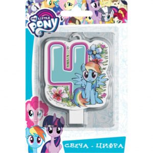 Свеча-цифра №4 «My Little Pony»