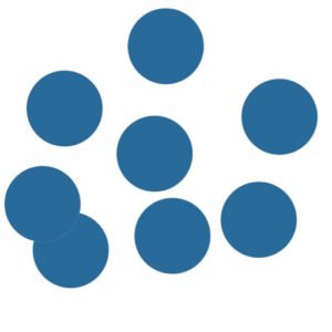 Конфетти «Круги синие» бумажные 2,3 см / 500г / (Китай)