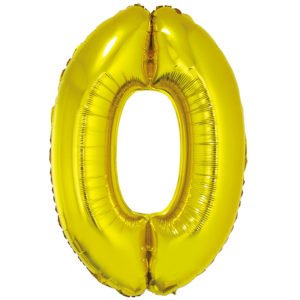 К 34 Цифра «0» золото в упаковке / Zero / 1 шт / (Китай)