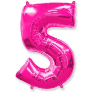 Цифра «5» фуксия без упаковки 40 дюймов / 1 шт./ (Испания)