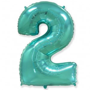 Цифра «2» тиффани в упаковке 40 дюймов / Two / 1 шт / (Испания)