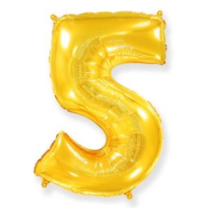 Цифра «5» золото 14д мини / Zero / 1 шт / (Испания)