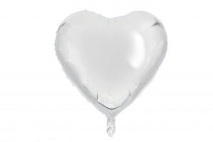 Сердце cеребро 24 дюйма / Heart Sharped Silver  / 1 шт / (Китай)