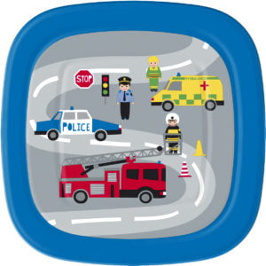 Тарелки бумажные 22*22 см; POLICE (упак 10шт.)