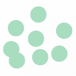 Конфетти «Круги мятные» бумажные 2,3 см / 500г / (Китай)