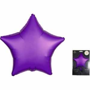Звезда Фиолетовый сатин люкс  в упаковке 18 дюймов / Satin Luxe Purple Royal Star S15/ 1 шт / (США)