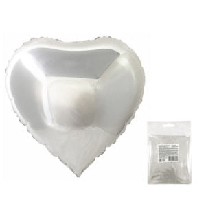Сердце Серебро 18 дюймов / Heart Silver  / 1 шт / (Китай)