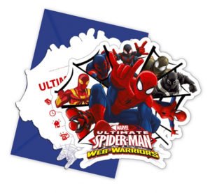 Приглашения «Человек-Паук» / Ultimate Spiderman Web Warriors / набор 6 шт. / (Китай)