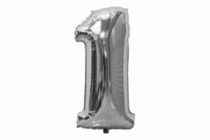 Цифра «1» серебро Slim  / 1 шт / (Россия)