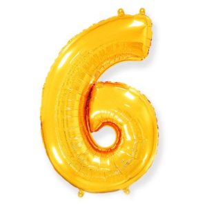 Цифра «6» золото 14д мини / Zero / 1 шт / (Испания)