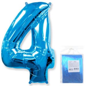 Цифра «4» фуксия в упаковке 40 дюймов / Four / 1 шт / (Испания)