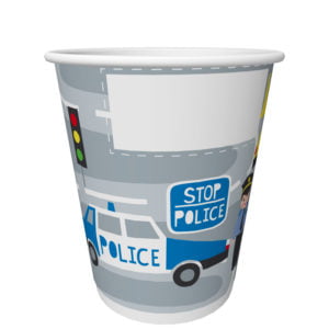 Стаканы бум 200 мл; POLICE (упак 10шт.)