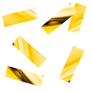 Конфетти «Прямоугольные золотые» фольгированные 5*1 см / 500г / (Китай)