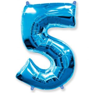 Цифра «5»  синий 40 дюймов  без упаковки/ Zero / 1 шт / (Испания)