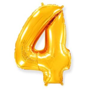 Цифра «4» золото 14д мини / Zero / 1 шт / (Испания)
