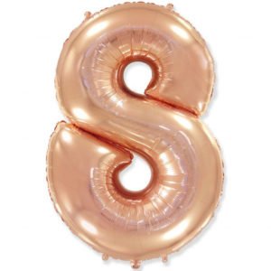 Цифра «8» розовое золото 40 дюймов / Eight / 1 шт / (Испания)