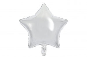 Звезда серебро 10 дюймов / Star Sharped Silver  / 1 шт / (Китай)