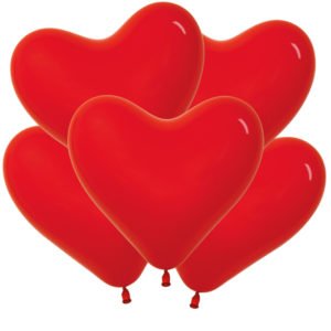 S Сердца 12 Красный / Red / 100 шт. / (Колумбия)