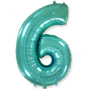 Цифра «6» тиффани в упаковке 40 дюймов / Six / 1 шт / (Испания)